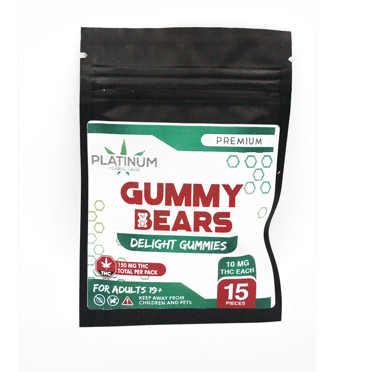 Platinum-150mg-THC-Gummy-Bears2.jpg Platinum Herbal Care - THC Gummy Bears - Image 1