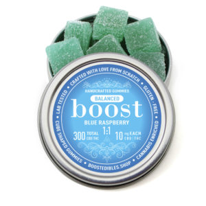 300mg Boost Blue Raspberry 1:1 CBD/THC