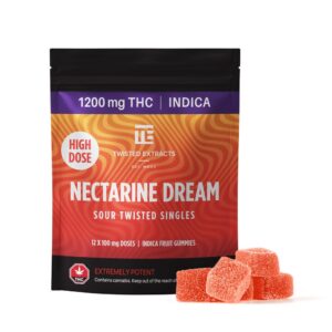 Twisted Edibles- Nectarine dream 1200mg (THC Indica)