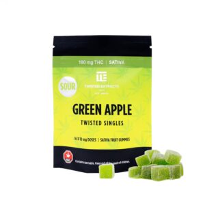 Twisted Edibles- Green Apple 160mg (Sativa THC)