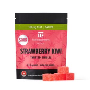 Twisted Edibles- Strawberry Kiwi 160mg (Sativa THC)
